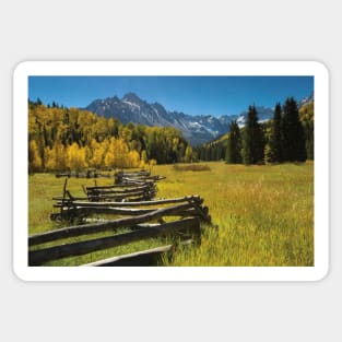 Wooden Fence In A Forest Maroon Bells Maroon Creek Valley Sticker